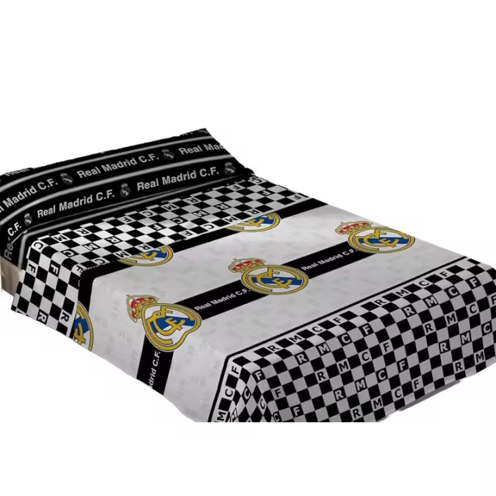 Juego de sábanas Real Madrid 3 Piezas sábana, bajera y funda de almohada para cama 90cm producto oficial 90SBRM85510 - 1