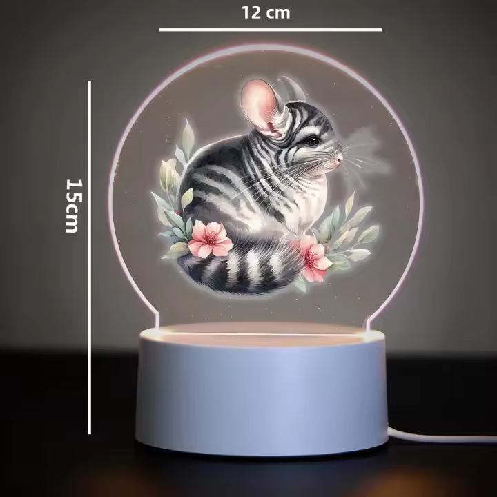 Lámpara De Noche LED Totoro Para Niños Luz De Ambiente De Escritorio USB Y Alimentación AC Abs Plástico Regalo Para Navidad Y Cumpleaños - 1