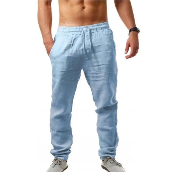Nuevos Pantalones Casuales Para Hombre Sueltos Y Cómodos De Color Sólido Estilo Callejero Moda Primavera Otoño Talla Media - 1