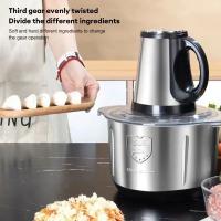 Picadora de carne eléctrica de 5 l, procesador de alimentos para bebés de acero inoxidable 304, cortadora de verduras multifuncional, trituradora de alimentos - details 2