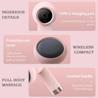Masajeador Portátil De Batería Recargable Para Cuerpo Rosa Blanca Masa Corporal Mano Herramienta De Relajación Para Cuello Cintura Y Hombros - details 5