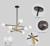 Iluminación De Techo Pendente Nórdica Americana Con Varios Barros Para Comedor Y Sala De Estar Lámpara Colgante De Ceilings - details 6