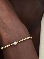 Pandora - Pulsera de Perlas cultivadas de Agua Dulce tratadas y cuentas-Baño de Oro de 14K - details 1