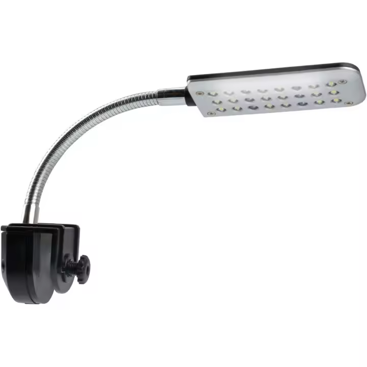 Luz LED para acuario pequeño, mini abrazadera de acuario ajustable 24 LED bicolor iluminación LED (18 blanco 6 azul) 2 modos 1,5 W 20-30cm - 1