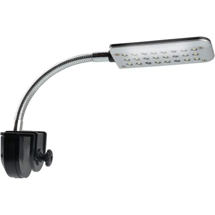 Luz LED para acuario pequeño, mini abrazadera de acuario ajustable 24 LED bicolor iluminación LED (18 blanco 6 azul) 2 modos 1,5 W 20-30cm - 1