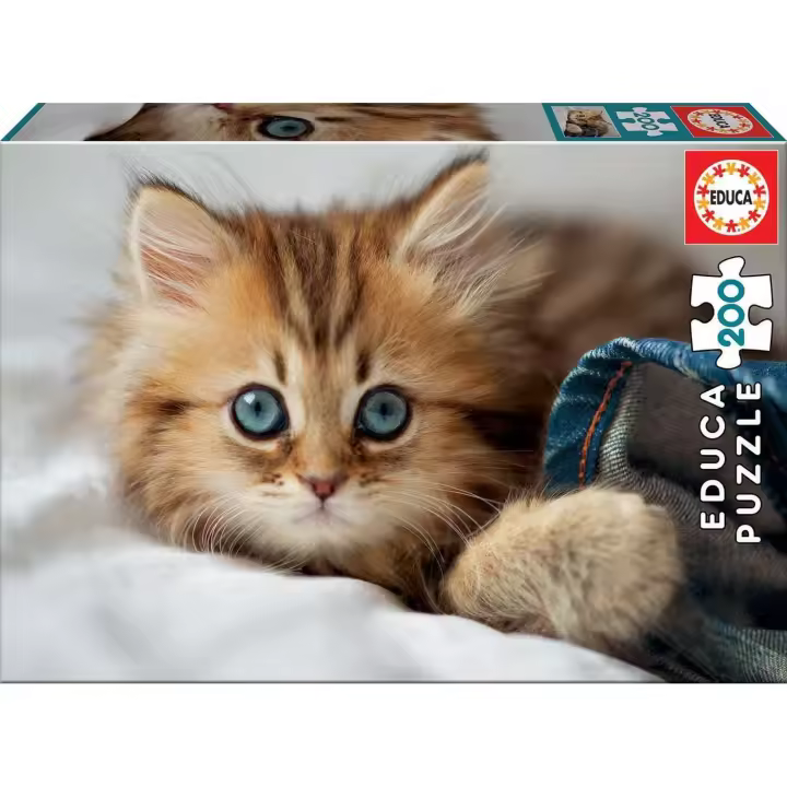 Educa Puzzle 200 piezas gatito  Medida montado: 40 x 28 cm. Educa 17154 - 1