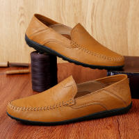 Zapatos De Cuero Genuino Para Hombre Casual Lujo Mocasines Suaves Transpirables Botines Slip on Barco Talla Grande 37-47 - details 27