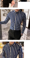 Camisa Larga De Manga Para Hombre Clásica Estampada Primavera Moda Casual Negocios Boda Tendencia Cuello En V Polyester - details 6