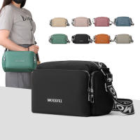 Bolso Bandolera Para Mujer Con Varios Cremalleras Y Correa Ajustable Bolso De Hombro Estilo Casual Material De Nylon - details 2