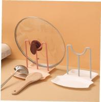 Soporte de tapa y cuchara, 2 en 1 evita salpicaduras | fácil de limpiar blanco encimera estante olla tapa sin perfeccionamiento blanco, - details 1
