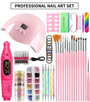 Kit De Manicura Con Lámpara UV Y Máquina De Taladro Para Uñas De Acrílico Kit De Polvo Glitter Accesorios Para Arte De Uñas DIY Herramientas Decorativas - details 0