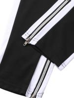 Pantalones Deportivos Para Hombre Con Bolsillos Cremallera Y Bloque De Colores Estilo Casual Pantalones Delgados Con Cordón - details 3