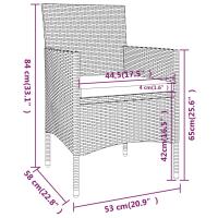 vidaXL Juego de muebles de jardín 5 piezas ratán sintético gris - details 5