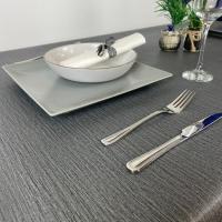 Mantel Hulehule Tex Hule PVC Estampado Liso, Jaspeado con Tonos Grises Anti manchas Impermeable - WALLACE ANTRACITE - details 1