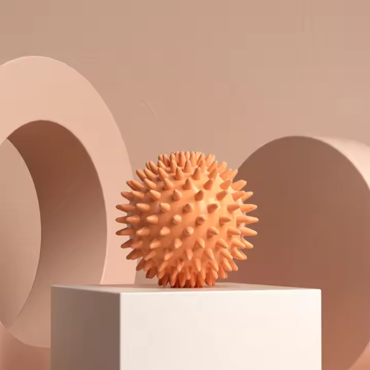 Bola De Masaje Duradera De PVC Con Espines Para Pies Y Manos Alivio Del Dolor De Puntos Triggers Fitness Deportivo 6cm - 1