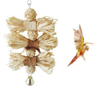 Bola De Takraw De Loofah Juguete Para Pájaros Adecuado Para Periquitos Cacatúas Africanos Greys Budgies Macaws Lovebirds Juguete Anti-Mordedura Para Jaula De Pájaros - details 2