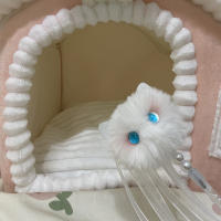 Juguete Interactivo Divertido Para Gatos Kawaii Peluche Con Cola De Borla Y Cinta Telescopio Para Juguete De Gato Para Gatitos Mando a Distancia Juguetes Para Gatos - details 4
