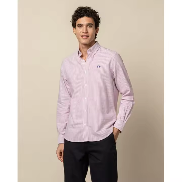 Camisa Oxford Rayas Burdeos - Scotta - 1