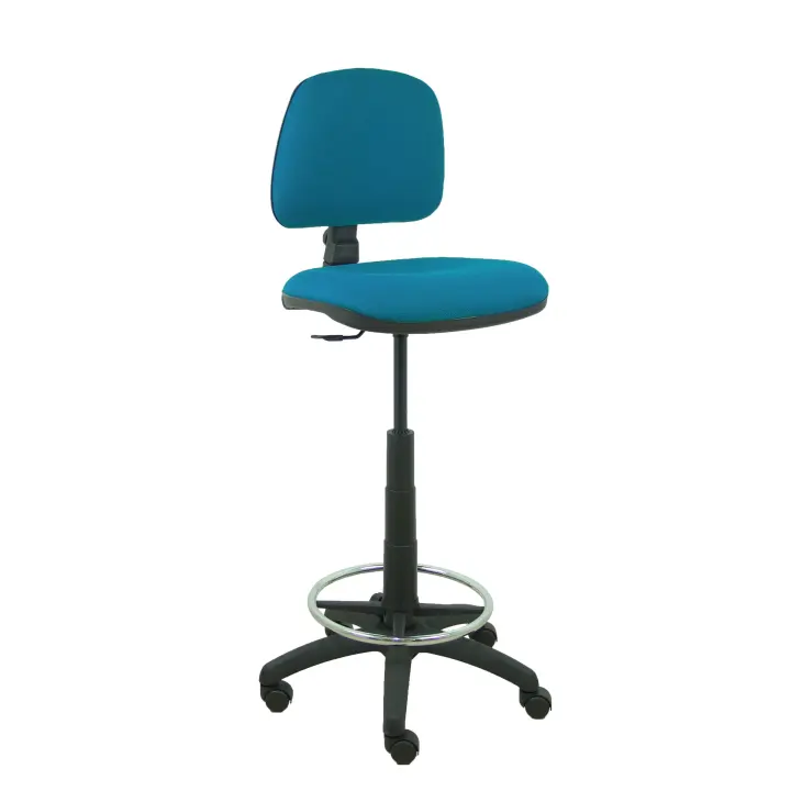 Piqueras Y Crespo Taburete Ergonómico Regulable en Altura con Respaldo y Aro Reposapiés Cromado - 1