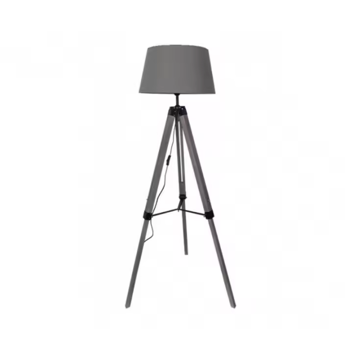 FABRILAMP 162341028 | Pie Salon Julen 1xe27 Madera Gris/negro Regx45x45 Cm - 1