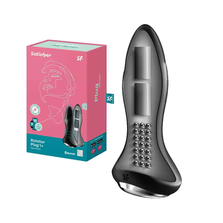 SATISFYER ROTATOR PLUG 2+ PLUG ANAL CON CONTROL APP CONNECT UNISEX COLOR NEGRO JUGUETES SEXUALES - 1