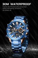Reloj Deportivo De Lujo FOXBOX Para Hombres Cuarzo Acero Inoxidable Impermeable Dual Display Relogio Masculino Con Pantalla LED Y Luz Nocturna - details 6
