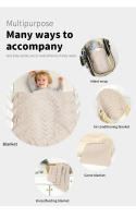 Mantelones Para Bebé Suaves Nuevos Niños Y Niñas Camas De Tazón Y Dormitorio Ligeros De Algodón Tejidos Envolver Pañales 100*80cm - details 3
