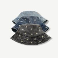Gorro De Buho De Lino Para Mujer Con Bordado De Margarita Protección Solar Estilo Casual Hip Hop Sombrero De Verano Vintage - details 6