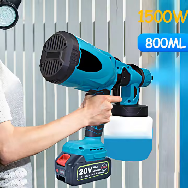 Pistola pulverizadora eléctrica de 800ML, pulverizador de pintura inalámbrico, revestimiento de muebles para automóviles, aerógrafo, pulverizador de pintura para Makita, batería de 18V, herramientas de bricolaje - 1