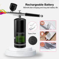 Kit De Aerógrafo Para Uñas Con Compresor Portátil Para Pintura De Galletas Y Artesanías Herramienta De Belleza Multifuncional Metálica Recargable Por USB - details 8