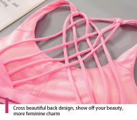 Nueva Sujetador Deportivo Para Mujer Push up Cross Back Shockproof Running Gimnasio Entrenamiento Yoga Top Corto De Fitness - details 18