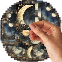Cuaderno Decorativo DIY Tema Vintage Luna Nocturna A6 (21x14.8 Cm) Con 20 Hojas Para Decoración De Maletas Guitarra Y Juguetes Clásicos - details 3