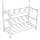 T-LoVendo Zapatero y Perchero de pie Entrada o Recibidor Metálico. Estantería. 18 Ganchos y 3 Estantes. 180x65x30cm - details 2