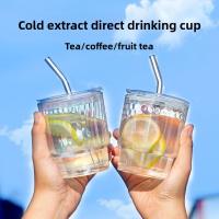 2 Pack De 450ML/15 Oz Vidrio Vertical Con Tapa Y Pajita De Vidrio Duradero Y Libre De Plomo Para Uso Diario - details 2