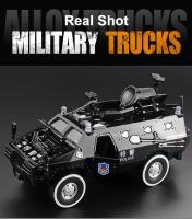 Modelo De Coche Blindado De Riot 1:24 Escala Juguete De Metal Con Luz Y Música 7 Puertas Abiertas Vehículo Militar Todoterreno Regalos Para Niños - details 11