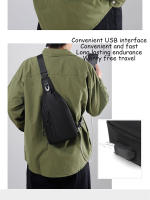Bolso De Hombro Para Hombre Casual Impermeable Y Resistente Al Desgaste Con USB Recargable Y Compartment Interior Bolsa De Pecho - details 3