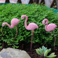 4pcs Decoraciones De Pato De Resina Rosa Para Jardín Patio Piscina Juego De Micro- Paisaje Mesa De Arena Exterior - details 8