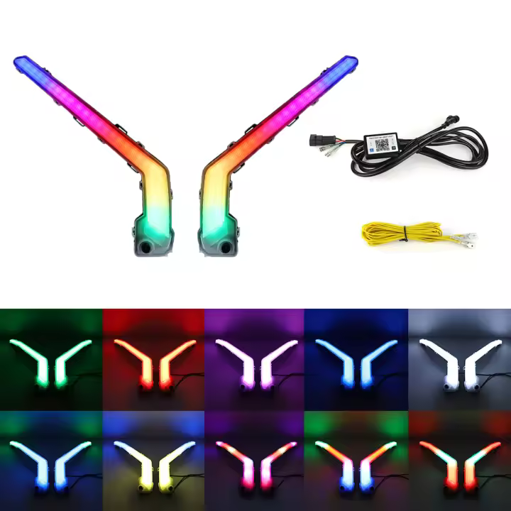 Luz De Señal LED Frontal Para UTV Can-Am Maverick X3 XDS XRS Max Turbo R 2017-2022 Con Fluorescencia RGB Y Luz De Fluir - 1