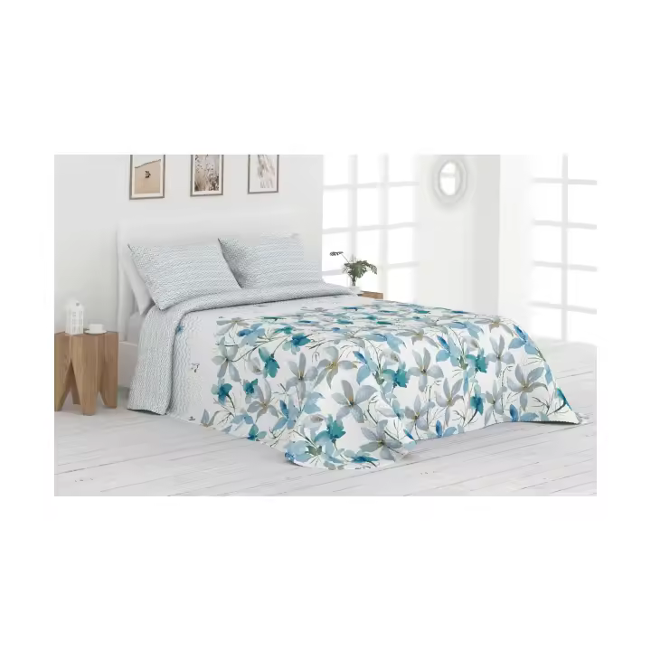 Colcha Reversible Verano Victorio & Lucchino Estampado Floral - 1
