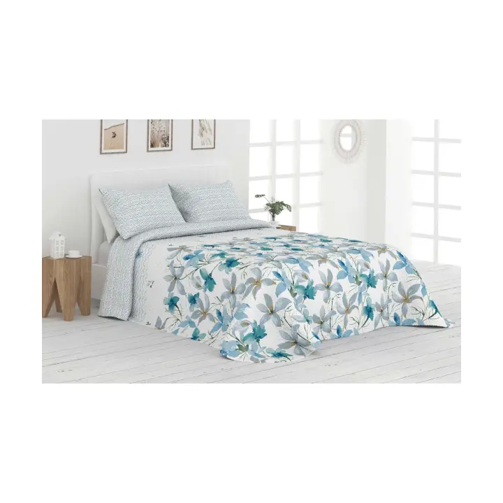 Colcha Reversible Verano Victorio & Lucchino Estampado Floral - 1