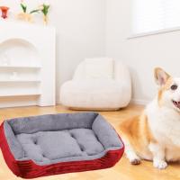 Cama para Perros Pequeños, lavable, adecuada para que las mascotas dueman, Con Funda lavable y extraíble, Cálida, Con Borde ancho, Sofá Cama para Perros Pequeños, color Rojo - details 2