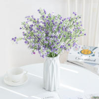 5 Tenues De Flor Artificial Gypsophila Para Boda Navidad Decoración De Hogar Vaso Fotografía Propiedad Color Simulación Plantas Material Plástico - details 6
