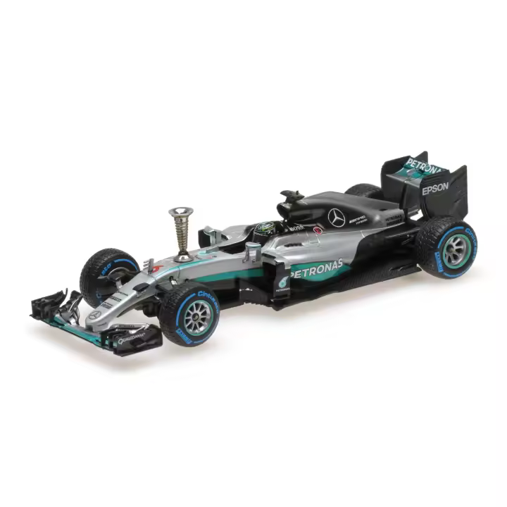 MINICHAMPS 1/43 MERCEDES AMG W07 HYBRID NICO ROSBERG DEMOSTRACIÓN RUN CAMPEÓN DEL MUNDO 2016 - 410161006 - 1