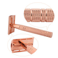 Afeitadora Manual Clásica Con 10 Hojas De Afeitar Acero De Aluminio Cuchillo De Seguridad Para Hombres Y Eliminación De Vello En Mujeres Herramienta De Afeitar - details 4