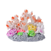Mini Acuario De Resina Con Decoraciones De Plantas Y Rocas De Coral Artificiales Accesorios Colores Variados Para Escritorio - details 6