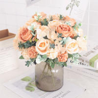 Flores Artificiales De Seda Peonia Y Hydrangea Para Vaso Decoración De Hogar Para Boda Corbata Falsa Accesorios De Plantas De Mesa - details 2