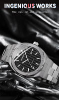 Reloj De Cuarzo De Lujo Para Hombre BINBOND Estilo Casual Grande Dial Acero Inoxidable Calendario Reloj De Pulsera Clásico Para Hombre Resistente Al Agua Manos Luminosas - details 2