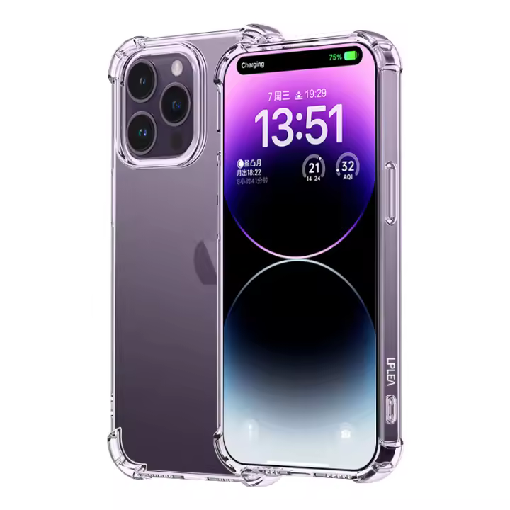 Funda Transparente Antigolpes Para iPhone 13 12 11 14 pro Max Mini Compatible Con iPhone 14 7 8 plus XS Max XR X Accesorios De Teléfono Móvil Resistente a Huellas Y Arañazos - 1