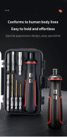 Set De Destornilladores Eléctricos Con Alta Torque Y Luz LED Herramientas Multifuncionales Para Reparaciones Diarias Y Carpintería - details 5