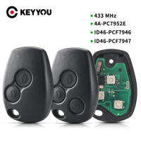 Llave De Coche KEYYOU Con 2 Botones Para Renault Duster Modus Clio 3 Twingo DACIA Logan Sandero Kangoo 433MHz PCF7947/7946/4A Chip Nuevo - details 0